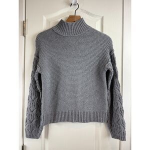 Universal Thread Women's Gray Mock Neck Pullover Sweater Size XS